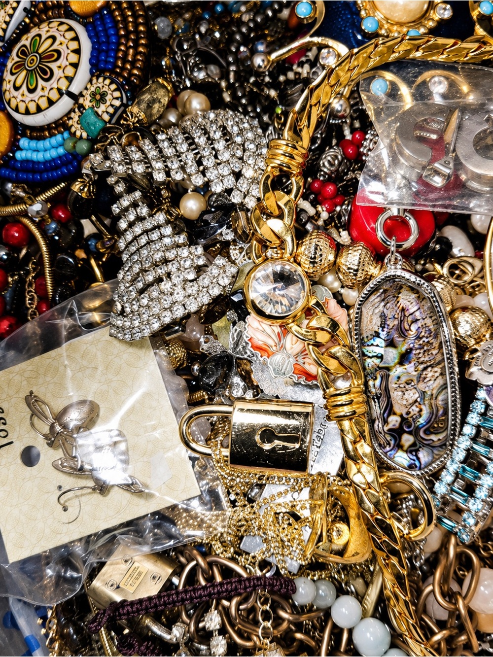 2LB Hand-Pulled Curated Vintage Jewelry Lot Personalized Mystery Treasure Box XL - Picture 3 of 12